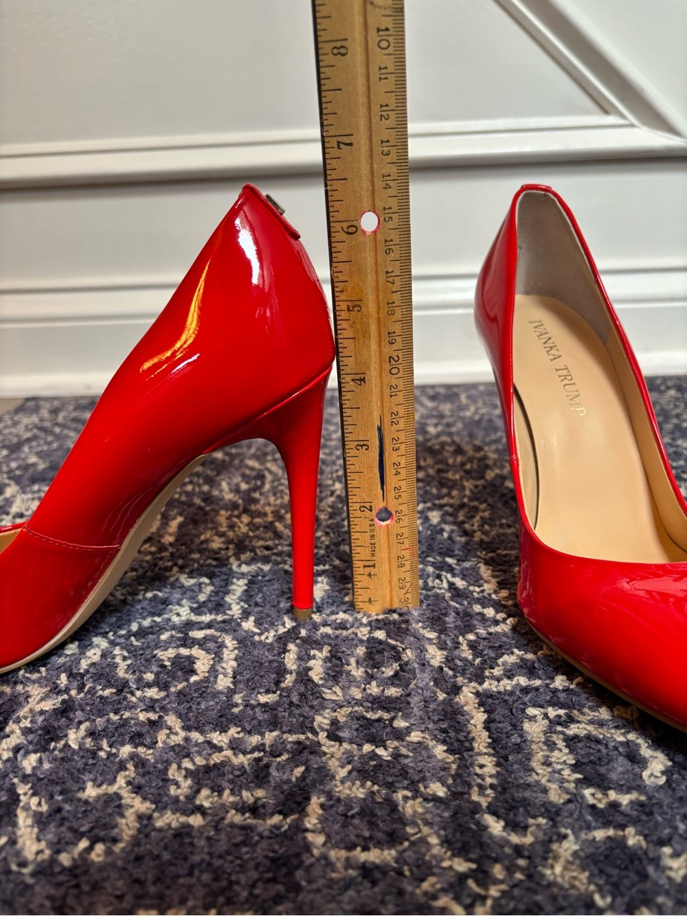 Ivanka Trump Red Patent Pointed-Toe Stiletto Pumps - Picture 2 of 9